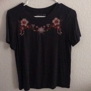 american eagle embroidered top